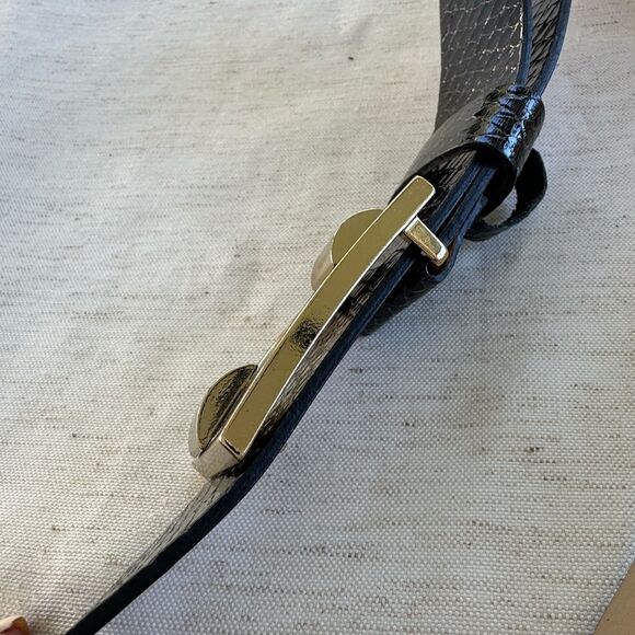 Banana Republic Black Leather Statement Belt L (NEW) - Picture 4 of 8